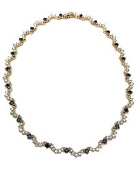 Arthur Marder Fine Jewelry - 14k 10.50 Ct. Tw. Diamond & Sapphire Necklace - Lyst