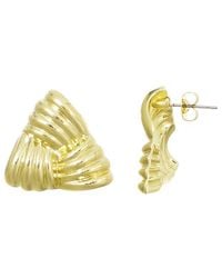Adornia - 14K Plated Statement Triangle Stud Earrings - Lyst