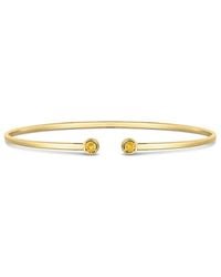 Italian Gold - 14K 0.21 Ct. Tw. Citrine Bangle Bracelet - Lyst
