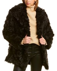 The Kooples Faux Fur Coat - Black
