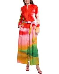 Oscar de la Renta - Abstract Maxi Dress - Lyst