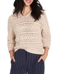 NIC+ZOE - Nic+Zoe Stitch Sweater - Lyst