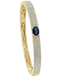 Sabrina Designs - 14K 3.60 Ct. Tw. Diamond & Sapphire Bangle Bracelet - Lyst