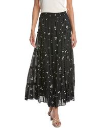 Vince Camuto - Tiered Smocked Waist Midi Skirt - Lyst