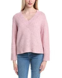 Autumn Cashmere - Boxy V Wool & Cashmere-Blend Sweater - Lyst