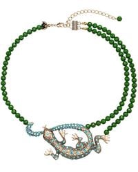 Eye Candy LA - Sofia Gecko Beaded Necklace - Lyst