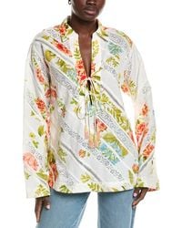 Hemant & Nandita - Drop Shoulder Linen-Blend Tunic - Lyst