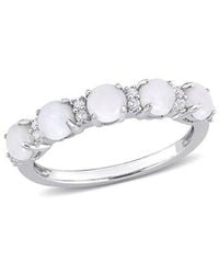 Rina Limor - Silver 0.99 Ct. Tw. Gemstone Half-eternity Ring - Lyst
