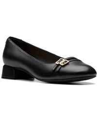 Clarks - Daiss30 Court Leather Flat - Lyst