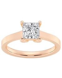 Lab Grown Diamonds - 14K Rose 0.50 Ct. Tw. Lab-Grown Diamond Solitaire Engagement Ring - Lyst