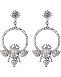 Eye Candy LA - Luxe Collection Cz Glam Bee Drop Earrings - Lyst
