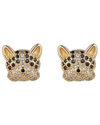 Eye Candy LA - Cz Bull Dog Stud Earrings - Lyst