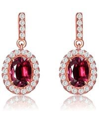 Rachel Glauber - 18k Rose Gold Plated Earrings - Lyst