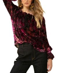 Hale Bob - Off-The-Shoulder Silk-Blend Top - Lyst