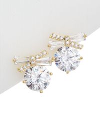 Alanna Bess Limited Edition 14k Over Silver Cz Studs Earrings - Metallic
