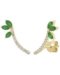 Sabrina Designs - 14k 0.62 Ct. Tw. Diamond & Emerald Climber Earrings - Lyst