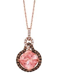 Le Vian - Nude Palette 14K Rose 3.31 Ct. Tw. Diamond & Morganite Pendant Necklace - Lyst
