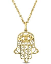 Italian Silver - Hamsa Pendant - Lyst