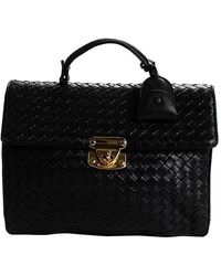 Bottega Veneta - Intrecciato Leather Briefcase (Authentic Pre-Owned) - Lyst