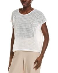 Eileen Fisher - Jewel Neck Sweater - Lyst