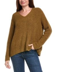 Eileen Fisher - V-Neck Cashmere-Blend Sweater - Lyst