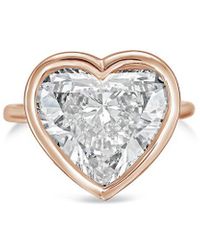 Diana M. Jewels - Diana M. 14k Rose Gold 5.00 Ct. Tw. Lab-grown Diamond Bezel Ring - Lyst