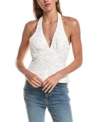 Bardot - Paola Crochet Lace Halter Top - Lyst