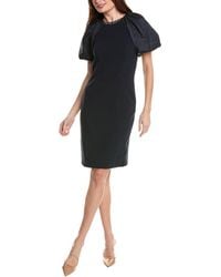 Teri Jon - Taffeta Bubble Sleeve Mini Dress - Lyst