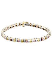 Diana M. Jewels - Fine Jewelry 18k Tri-tone 9.27 Ct. Tw. Diamond & Sapphire Tennis Bracelet - Lyst