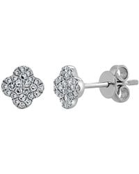 Italian Gold - Sabrina Designs 14K 0.13 Ct. Tw. Diamond Flower Studs - Lyst