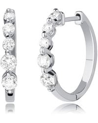 MaxColor - 0.64 Ct. Tw. Lab-Grown Diamond Hoop Earrings - Lyst