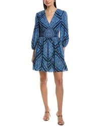 Shoshanna Heart-Embroidered Illusion Mini Dress in White | Lyst