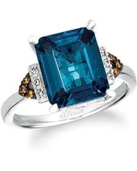 Le Vian - Le Vian 14k 5.08 Ct. Tw. Diamond & London Blue Topaz Cocktail Ring - Lyst