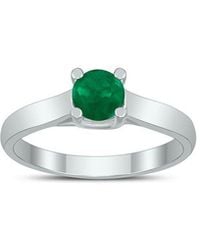 Gem Spark - 14K 0.45 Ct. Tw. Emerald Ring - Lyst