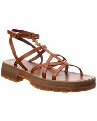 Celine - Clea Strappy Leather Sandal - Lyst