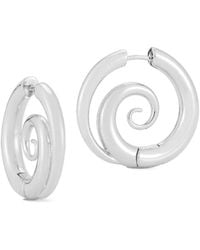 Glaze Jewelry - Plated Swirl Hoop Earrings - Lyst