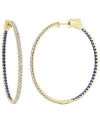 Sabrina Designs - 14k 1.15 Ct. Tw. Diamond & Sapphire Hoops - Lyst