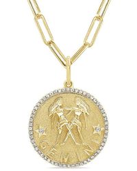 Sabrina Designs - 14k 0.21 Ct. Tw. Diamond Zodiac Gemini Necklace - Lyst