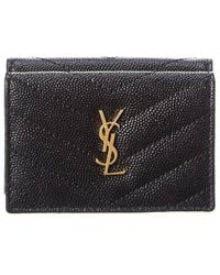 Saint Laurent - Cassandra Leather French Wallet - Lyst