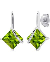 MaxColor - 2.90 Ct. Tw. Peridot Drop Earrings - Lyst