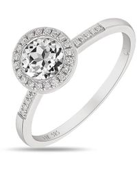 Diana M. Jewels - Fine Jewelry 14k 1.08 Ct. Tw. Diamond & Topaz Half-eternity Ring - Lyst