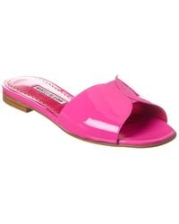 Manolo Blahnik - Houramu Patent Sandal - Lyst