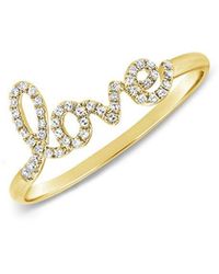 Sabrina Designs - 14k 0.1 Ct. Tw. Diamond Love Ring - Lyst
