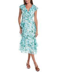 Cece - Ruffle Wrap Midi Dress - Lyst