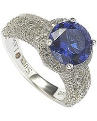 Suzy Levian - 18k & Silver 5.27 Ct. Tw. Sapphire Ring - Lyst