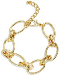 Savvy Cie - 18K Plated Chunky Open Link Bracelet - Lyst