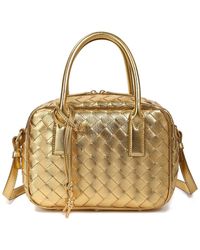 Tiffany & Fred Paris - Woven Leather Top-handle Crossbody - Lyst