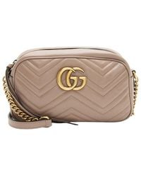 Gucci - Beige Matelasse Leather GG Marmont Small Camera Bag (authentic Pre- Loved) - Lyst