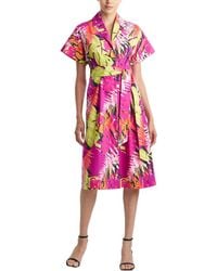 Natori - N Palms Poplin Shirt Dress - Lyst