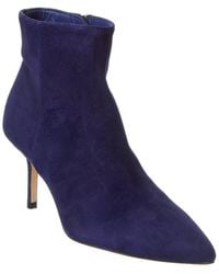L'Agence - Aimee Suede Bootie - Lyst